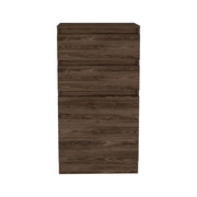 23" Dark Brown Wood Two Drawer Dresser