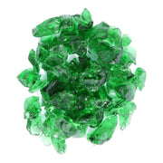 Green Round Reflective Fire Pit Glass