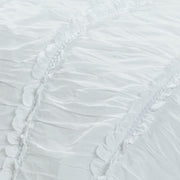 86" X 70" White Striped Cotton Quilt