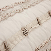 92" X 106" Natural Striped Cotton Quilt