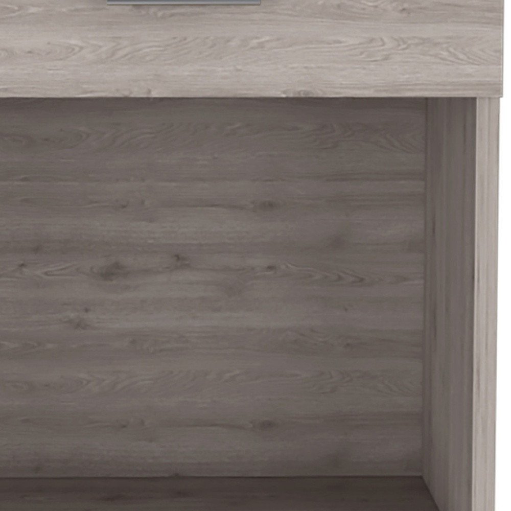 22" Light Gray Wood One Drawer Nightstand