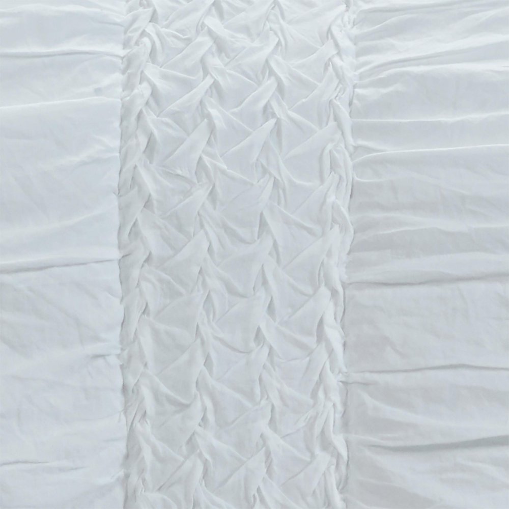 White Geometric Queen Quilt