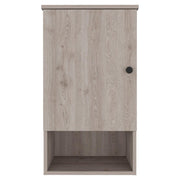 16" Light Gray Wood Floating Single Door Bathroom Vanity And Medicine Cabinet