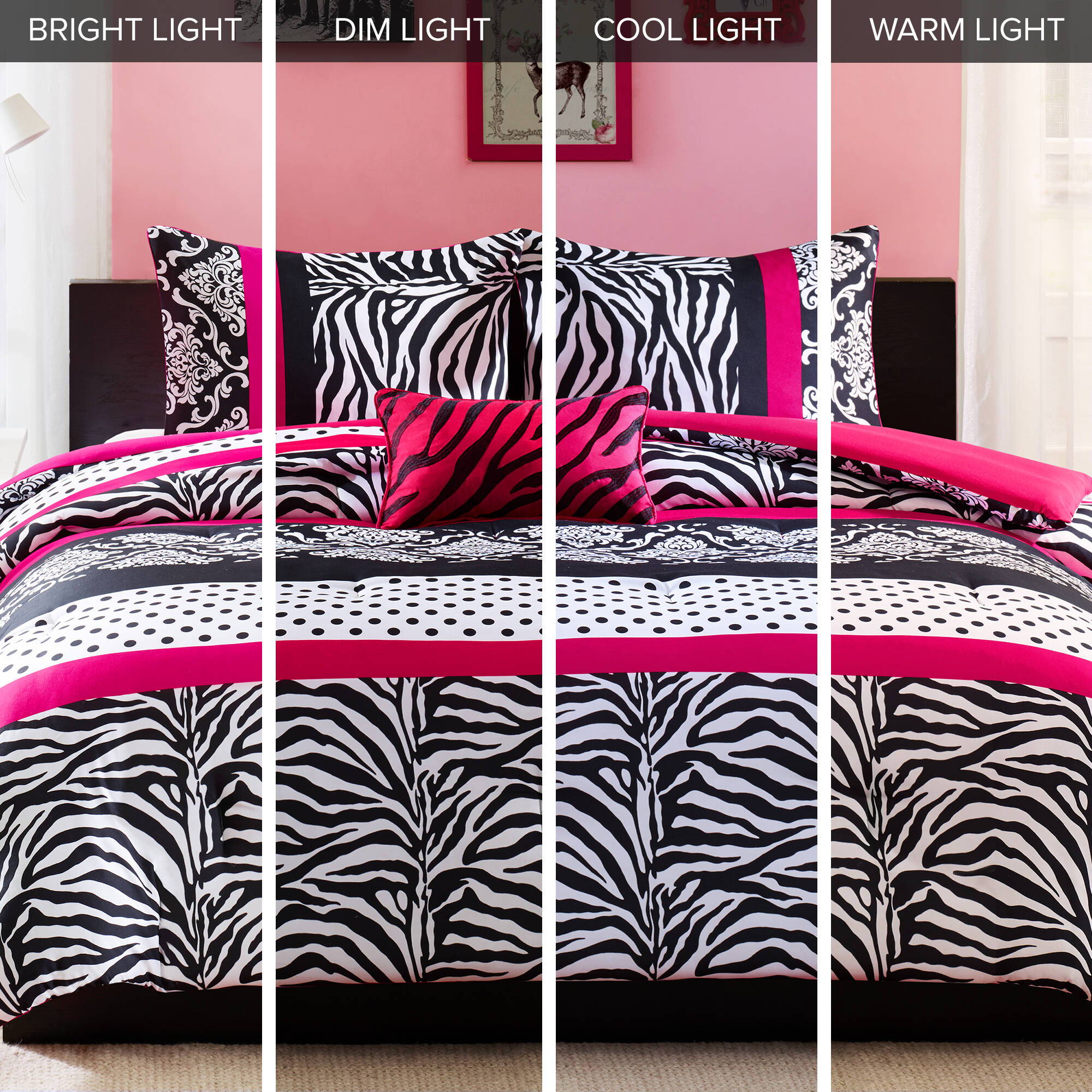 Reagan - Twin Comforter Set - Pink