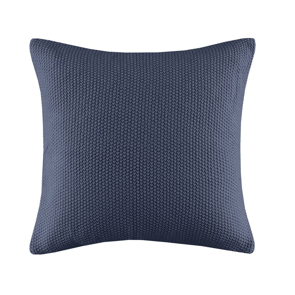 Bree Knit - Square Pillow Cover - Indigo