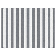 Outsunny - Reversible Outdoor Rug, 9' x 12' Waterproof Plastic Straw Floor Mat, Portable Rv Camping Carpet With Carry Bag, Large Floor Mat For Backyard, Deck, Picnic, Beach - Gray & White Striped