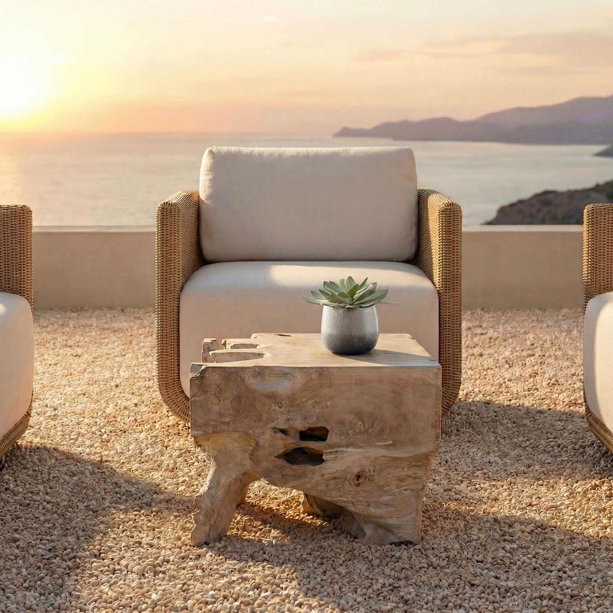 Deguara - Indoor-Outdoor Coffee Table - Woodtone