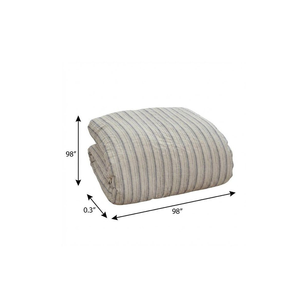 Natural Queen Linen Dry Clean Only Polyester Duvet Cover