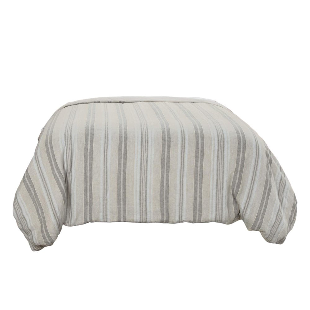 Natural King Linen Washable Polyester Duvet Cover