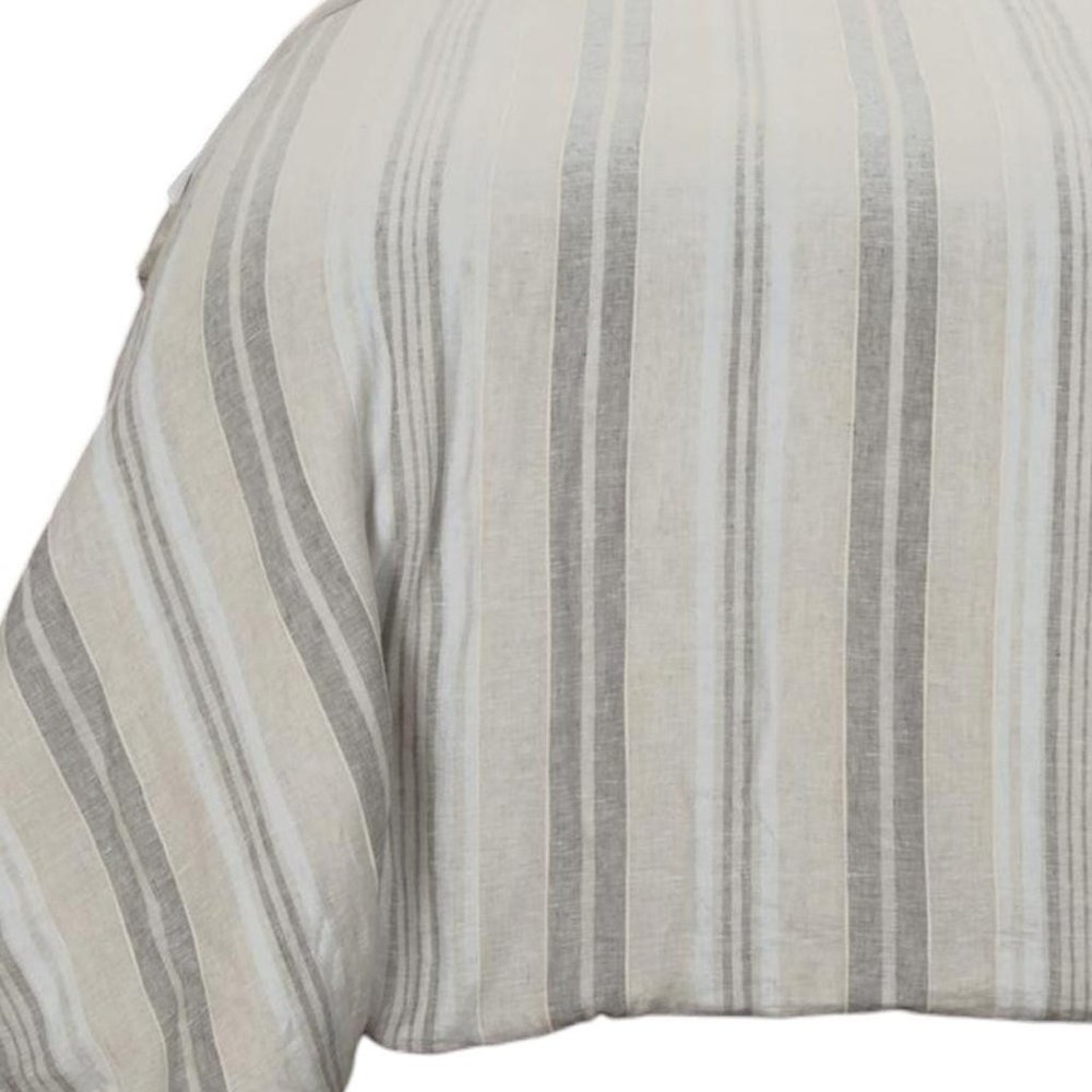 Natural King Linen Washable Polyester Duvet Cover