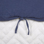Indigo Queen Cotton Washable Polyester Duvet Cover Set With Two Shams
