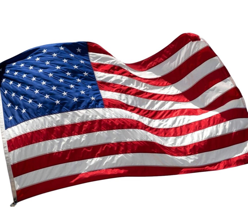 3' x 5' Red White And Blue Embroidered Nylon American Flag