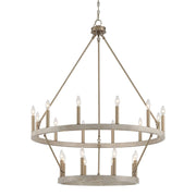 Brass Candle Style Multi Light Metal Dimmable Chandelier