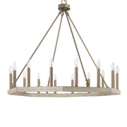 Brass Candle Style Multi Light Metal Dimmable Chandelier