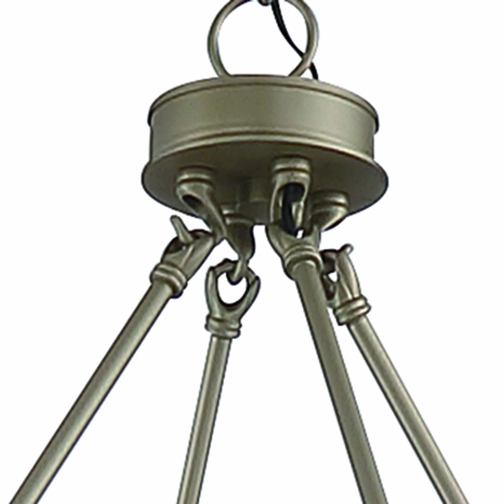 Brass Candle Style Multi Light Metal Dimmable Chandelier