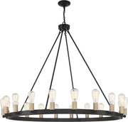 Black And Gold Candle Style Multi Light Metal Dimmable Chandelier