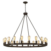 Bronze Candle Style Multi Light Metal Dimmable Chandelier