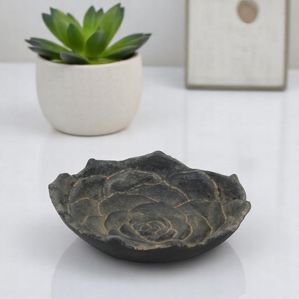 5" Black Novelty Metal Handmade Tray