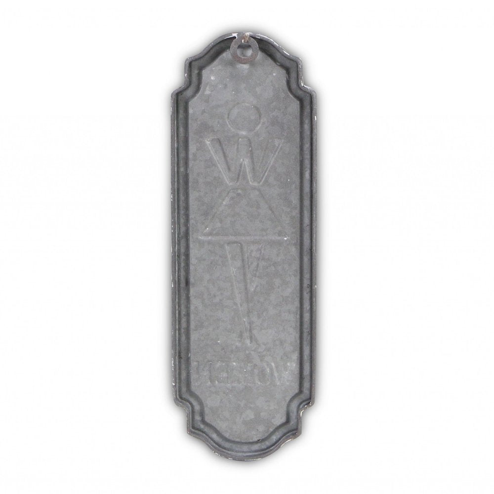 12" X 4" Gray And Brown Metal Wall Decor