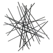 35" X 34" Black Metal Abstract Hanging Dimensional Sculpture