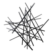 29" X 27" Black Metal Novelty Abstract Hanging Dimensional Sculpture