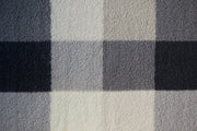 50" X 60" Gray And Ivory Faux Sherpa Plaid Throw Blanket
