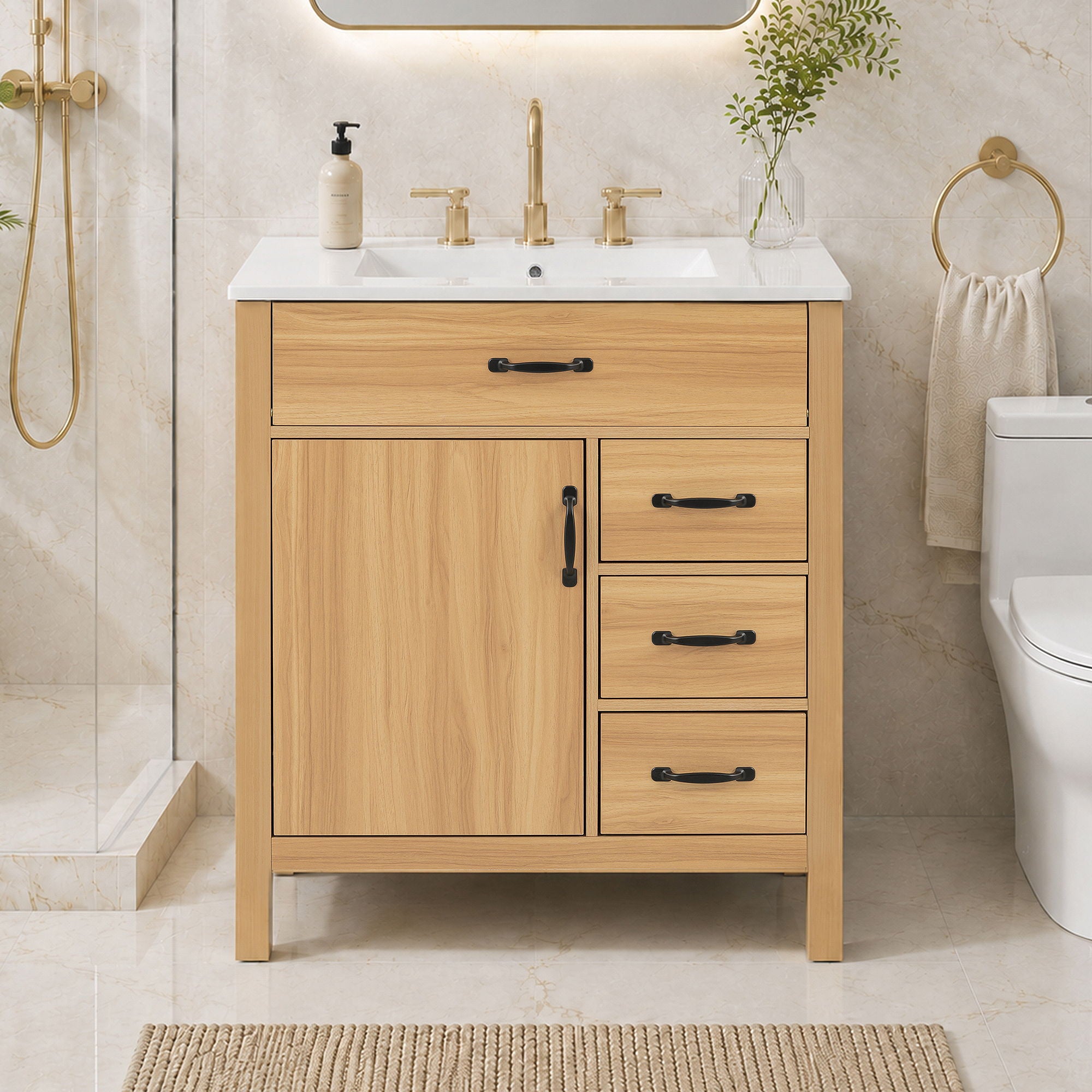 Modern Traditional Bathroom Vanity With Sink