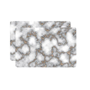 12" X 18" Gray And Gold Abstract Agglomerated cork Placemats