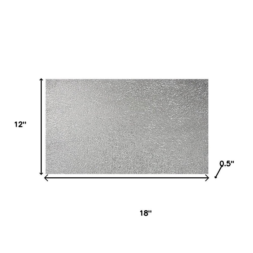 18" Set of Four Silver Vinyl Placemats