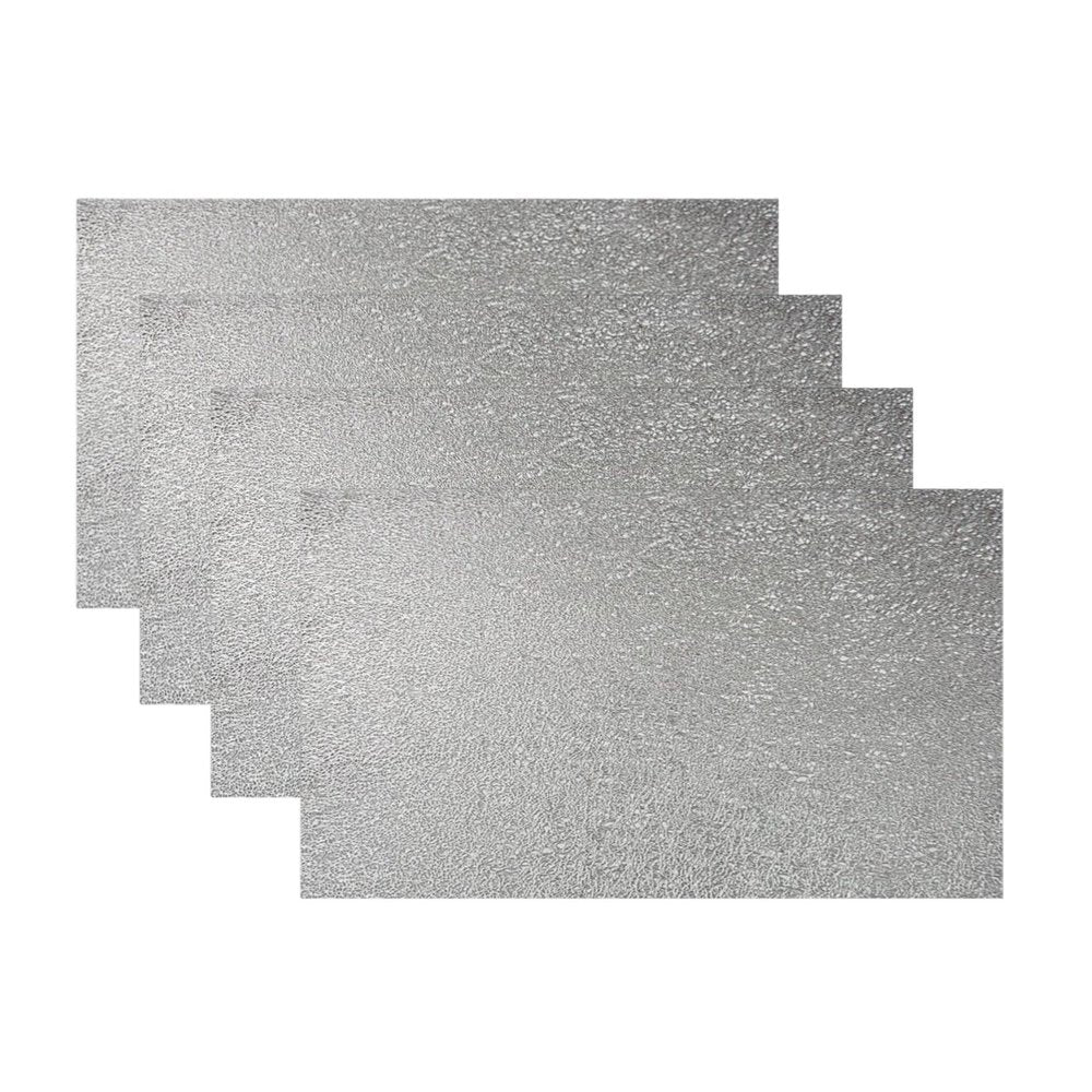 18" Set of Four Silver Vinyl Placemats