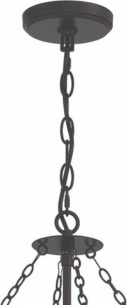 Black And Gold Candle Style Five Light Metal Dimmable Chandelier