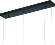 Black Candle Style Three Light Metal LED Dimmable Chandelier