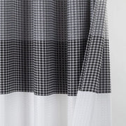 72" White And Black Striped Shower Curtain