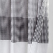 72" White And Gray Striped Shower Curtain