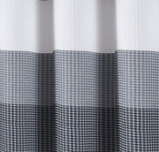 72" White And Blue Striped Shower Curtain