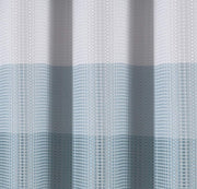 72" White And Blue Striped Shower Curtain