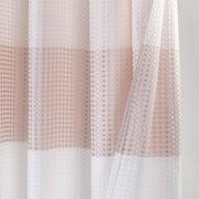 72" White And Pink Striped Shower Curtain
