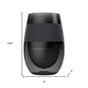 Black Tritan Plastic Convex Curve Shape Stemless All Purpose Wine Glass