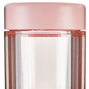 Clear And Blush Stainless Steel Straight Shape Stemless Drinking Glass