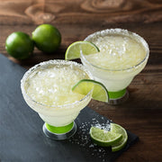 Clear And Green Tritan Plastic Unique Shape Stemless Margarita Glass