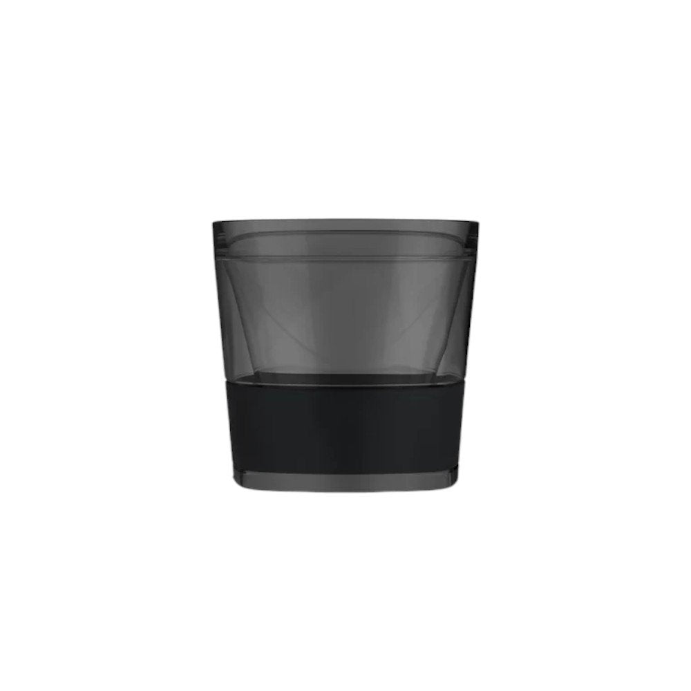 Set of Two Black Tritan Plastic Straight Shape Stemless Whiskey Glass