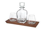 Set Of Two Lead Free Crystal Narrowing Shape Stemless Whiskey Glass