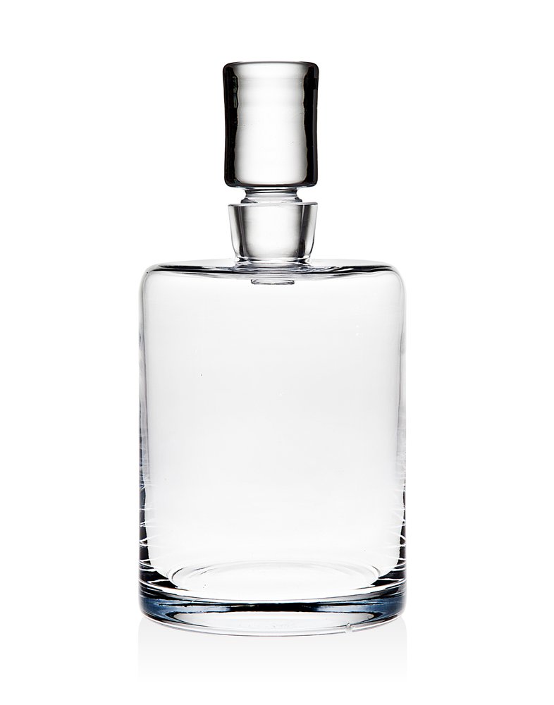 Clear Crystal Straight Shape Stemless Decanter