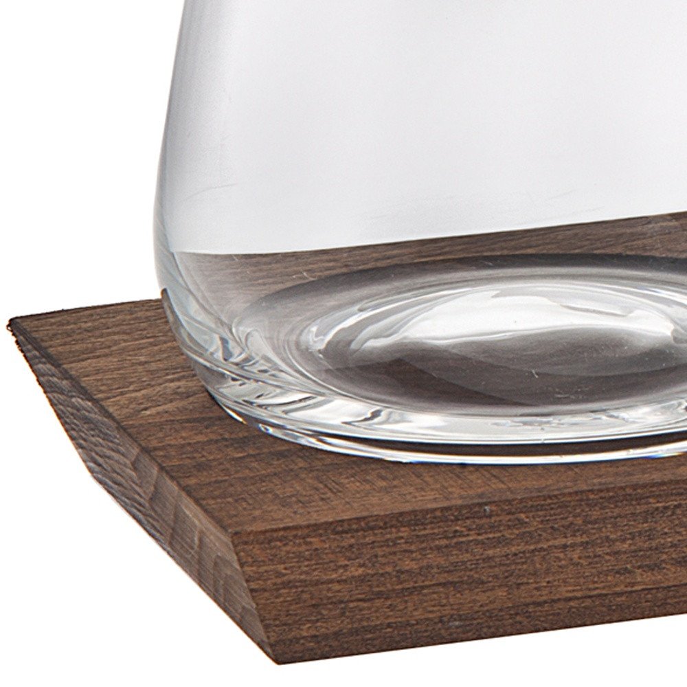 Set of Two Clear Crystal Balloon Bowl Stemless Decanter