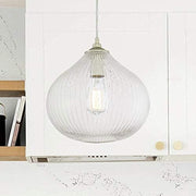 Silver Kitchen Island Metal Dimmable Chandelier With Clear Shades