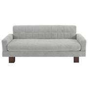 Modern Loveseat Sofa, 2 Seater With Square Arms For Living Room