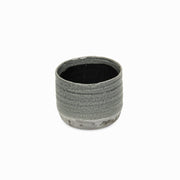 Gray Ceramic 19 Ounce Two Toned Round Distressed Pot Planter