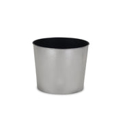 7" Silver Recycled Plastic Indoor Outdoor Round Pot Planter