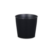 7" Black Recycled Plastic Indoor Outdoor Round Pot Planter