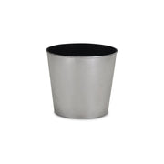 7" Silver Recycled Plastic Indoor Outdoor Round Pot Planter